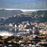 Central_Wellington_from_overhead_Karori,_1979