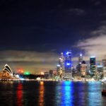 Sydney Harbour bei Nacht Wallpaper